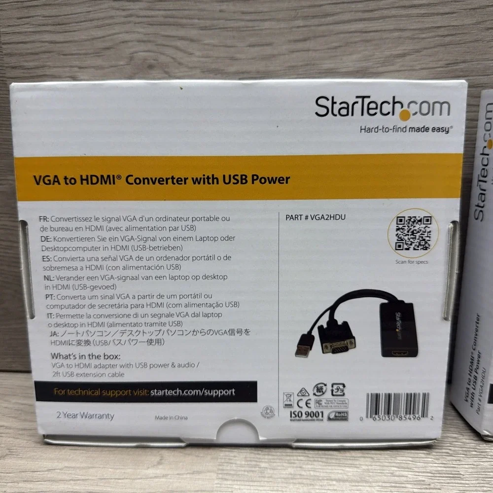 StarTech VGA2HDU VGA to HDMI Converter With USB Power Lot Of 2 New In Box